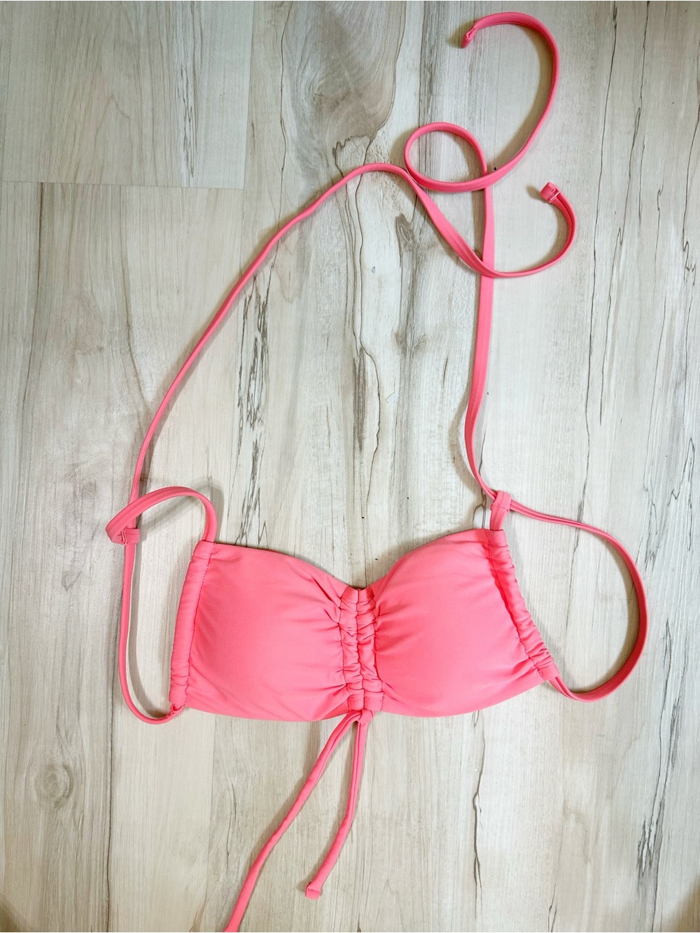 aerie Coral Pink Swim Bikini Top